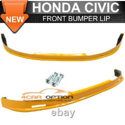 Fits 99-00 Honda Civic Front Bumper Lip Spoiler Mugen Style Painted Orange