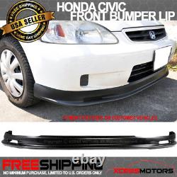 Fits 99-00 Honda Civic Hatchback Mu Style Front + T-R Rear Bumper Lip Spoiler PU