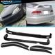 Fits 99-00 Honda Civic Mugen Front Bumper Lip + Rear Diffuser Lip + Window Visor