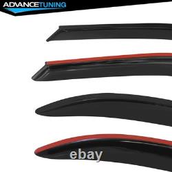 Fits 99-00 Honda Civic Mugen Front Bumper Lip + Rear Diffuser Lip + Window Visor