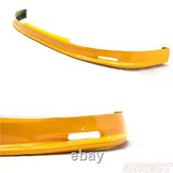 Fits 99-00 Honda Civic Mugen Style Front Bumper Lip Spoiler Painted Orange PU