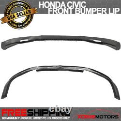 Fits 99-00 Honda Civic Mugen Style Unpainted Black Front Bumper Lip Spoiler PU
