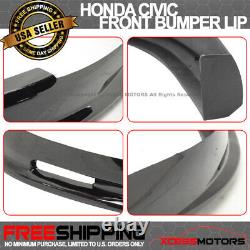 Fits 99-00 Honda Civic Mugen Style Unpainted Black Front Bumper Lip Spoiler PU