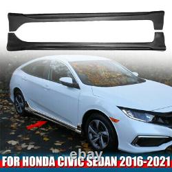 Fits CIVIC Sedan 2016-20 Mugen-style Side Skirt Pp Unpainted Custom Body Kit