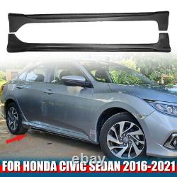 Fits CIVIC Sedan 2016-20 Mugen-style Side Skirt Pp Unpainted Custom Body Kit