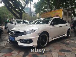 Fits CIVIC Sedan 2016-20 Mugen-style Side Skirt Pp Unpainted Custom Body Kit