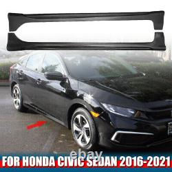 Fits CIVIC Sedan 2016-20 Mugen-style Side Skirt Pp Unpainted Custom Body Kit