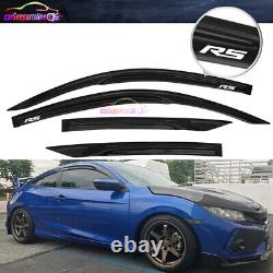 Fits For 16-20 Honda Civic Coupe Mugen Style Window Visor Shade Deflector with RS