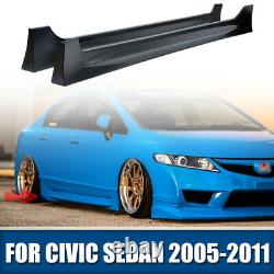 Fits Honda CIVIC 4door Sedan Mugen Style Side Skirt Rocer Panel Cover Molding