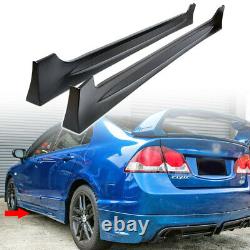 Fits Honda CIVIC 4door Sedan Mugen Style Side Skirt Rocer Panel Cover Molding