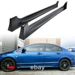 Fits Honda CIVIC 4door Sedan Mugen Style Side Skirt Rocer Panel Cover Molding