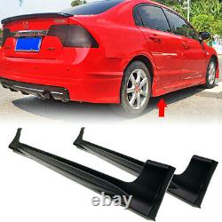 Fits Honda CIVIC 4door Sedan Mugen Style Side Skirt Rocer Panel Cover Molding