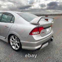 Fits Honda Civic Sedan 2006-2011 3D Mugen Style Silver Rear Trunk Spoiler Wing