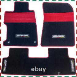 Floor Mats Carpets Rear Front Black Nylon For 12-15 Honda Civic SI Coupe MUGEN