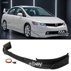 For 06-08 Civic 4 Dr Sedan Mugen SI Style PU Front Bumper Lip Spoiler Body Kit
