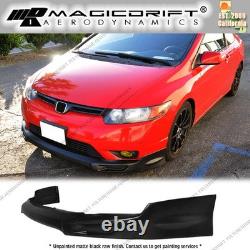 For 06-08 Honda Civic Coupe Mugen Style Unpainted Front Bumper Lip Spoiler PU