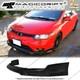 For 06-08 Honda Civic Coupe Mugen Style Unpainted Front Bumper Lip Spoiler Pu