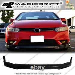 For 06-08 Honda Civic Coupe Mugen Style Unpainted Front Bumper Lip Spoiler PU