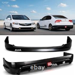 For 06-08 Honda Civic Sedan 4Dr Mugen RR Style Front & Rear Bumper LED Lip Kit