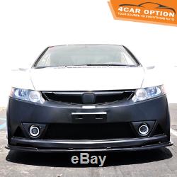 For 06-11 Civic Mugen RR PP Front Bumper + Side Skirt + Rear Lip + Trunk Spoiler