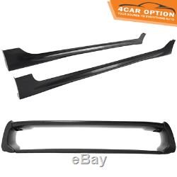 For 06-11 Civic Mugen RR PP Front Bumper + Side Skirt + Rear Lip + Trunk Spoiler