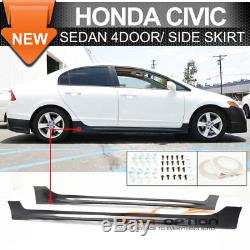 For 06-11 Civic Mugen RR PP Front Bumper + Side Skirt + Rear Lip + Trunk Spoiler