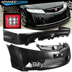 For 06-11 Civic Mugen RR Style Front Bumper + Rear Lip PP