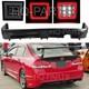 For 06-11 Civic Sedan Mugen Rr Style Rear Bumper Lip Spoiler Led 3rd Brake Light