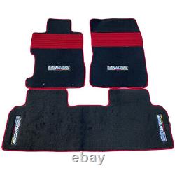 For 06-11 Honda Civic 2Dr 4Dr MUGEN Floor Mats Carpets Front & Rear Nylon Black