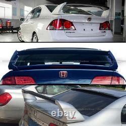 For 06-11 Honda Civic 4DR Sedan Unpainted Mugen Style RR 4Pic Trunk Wing Spoiler
