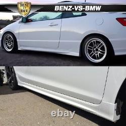 For 06-11 Honda Civic Coupe Mugen Style Left Right Side Skirts Extension PU