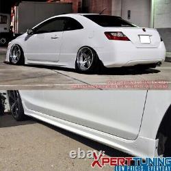 For 06-11 Honda Civic Coupe Mugen Style Side Skirts Rocker Panel LH RH PU