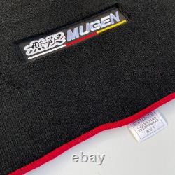 For 06-11 Honda Civic MUGEN Black Nylon Floor Mat Carpet Front Rear Anti-slip