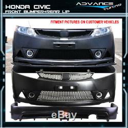 For 06-11 Honda Civic Mugen RR Style Bodykit Front Bumper + Rear Lip