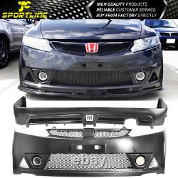 For 06-11 Honda Civic Mugen RR Style Bodykit Front Bumper & Rear Lip PP