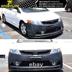 For 06-11 Honda Civic Mugen RR Style Bodykit Front Bumper & Rear Lip PP