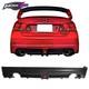 For 06-11 Honda Civic Mugen Rr Style Rear Bumper Diffuser Red 3rd Brake Light