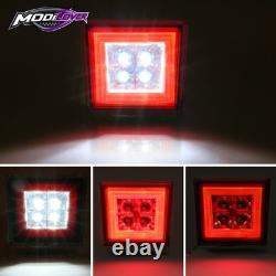 For 06-11 Honda Civic Mugen RR Style Rear Bumper Diffuser Red 3rd Brake Light