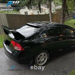 For 06-11 Honda Civic Sedan 4Dr Mugen Style Rear Trunk Spoiler Wing Matte Black