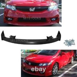For 09 10 11 2009 2010 2011 Civic 4D Mugen Style ADD-ON Front Bumper Lip Spoiler