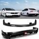 For 09-11 Honda Civic Sedan 4dr Mugen Rr Style Front & Rear Bumper Led Lip Kit
