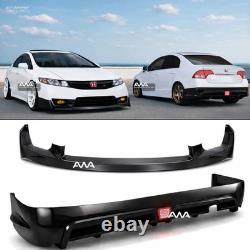 For 09-11 Honda Civic Sedan 4Dr Mugen RR Style Front & Rear Bumper LED Lip Kit