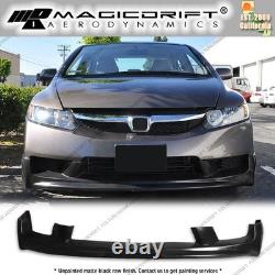 For 09-11 Honda Civic Sedan Mugen Style Front Bumper Lip Spoiler Unpainted PU