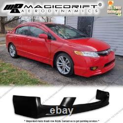For 09-11 Honda Civic Sedan Mugen Style Front Bumper Lip Spoiler Unpainted PU