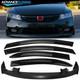 For 09-11 Honda Civic Sedan Mugen Style Front Bumper Lip Spoiler + Window Visors