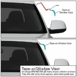 For 12-15 Civic 4Dr JDM Window Visors MUGEN II Rain Guard Deflectors FB6 SI