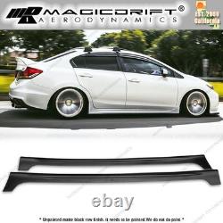 For 12-15 Honda Civic 9th GEN 4DR Sedan JDM RR Mugen Style Side Skirt Painted PU