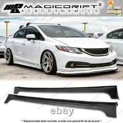 For 12-15 Honda Civic 9th GEN 4DR Sedan JDM RR Mugen Style Side Skirt Painted PU