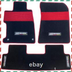 For 12-15 Honda Civic FB SI 4 Door 1set MUGEN Black Nylon Carpet Floor Mats New