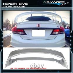 For 12-15 Honda Civic Mugen Style Trunk Spoiler Painted #NH700M Alabaster Silver